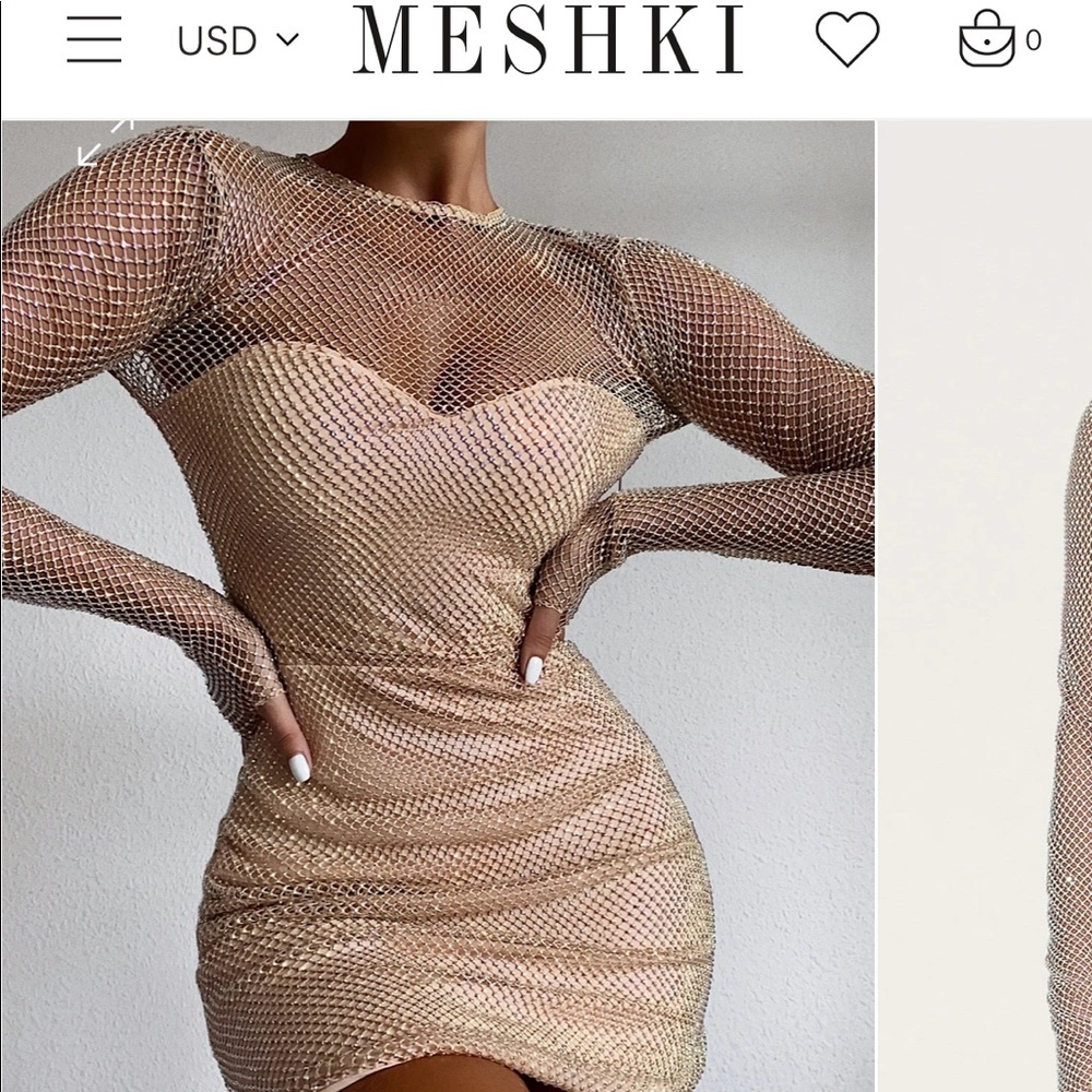 Meshki shanese dress size medium NWT